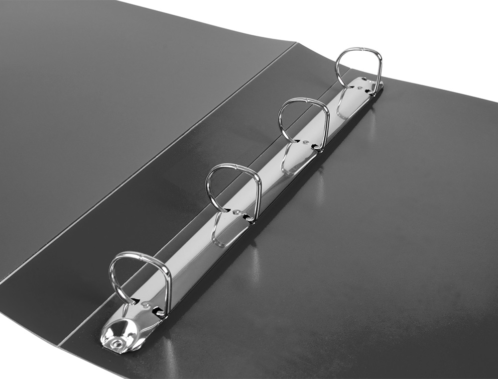 CLASSEUR KANGOUROU LIDERPAPEL 2 ANNEAUX EN D 40MM           POLYPROPYLENE 283X320MM       DOCUMENT A4 COLORIS NOIR