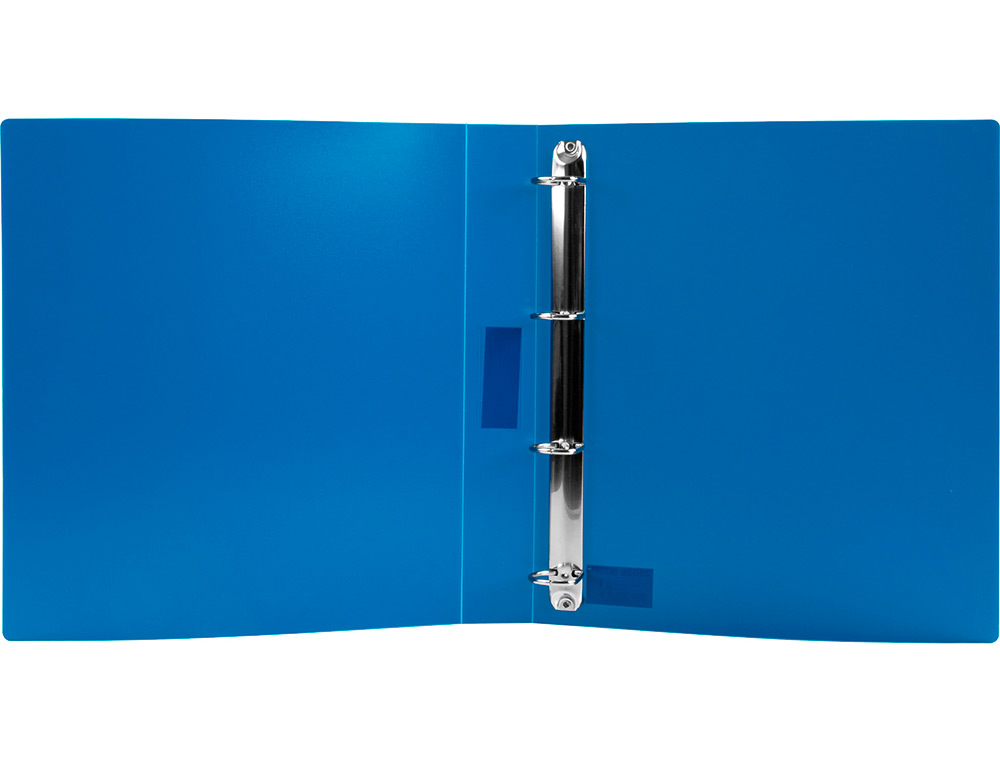 CLASSEUR KANGOUROU LIDERPAPEL 2 ANNEAUX EN D 40MM POLYPROPYLENE 283X320MM DOCUMENT A4 COLORIS BLEU TRANSLUCIDE