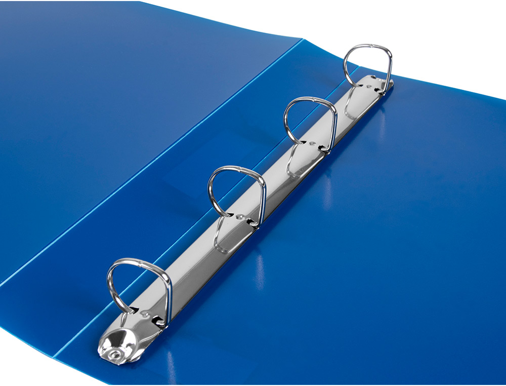 CLASSEUR KANGOUROU LIDERPAPEL 2 ANNEAUX EN D 40MM POLYPROPYLENE 283X320MM DOCUMENT A4 COLORIS BLEU TRANSLUCIDE
