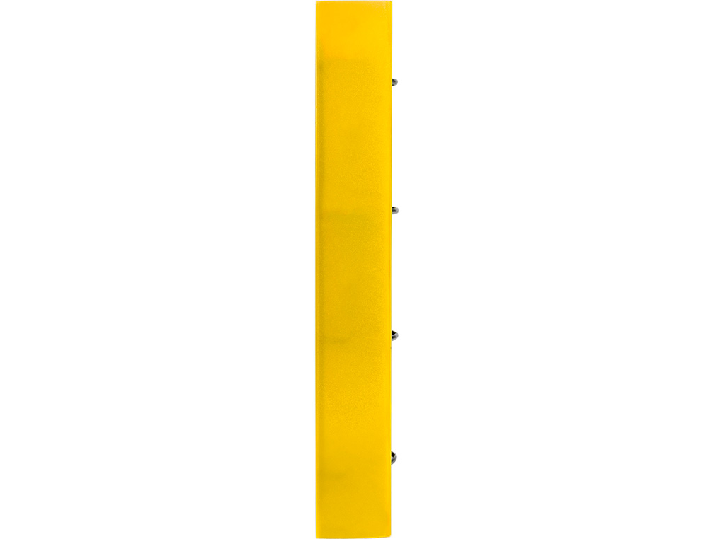 CLASSEUR LIDERPAPEL 4 ANNEAUX EN D 25MM A4 POLYPROPYLENE    FEUILLETS MOBILES 100F 5X5MM  COLORIS JAUNE FLUO
