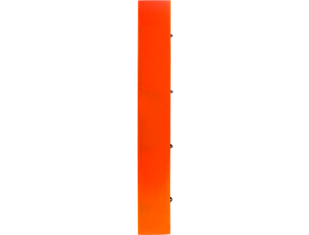 CLASSEUR LIDERPAPEL 4 ANNEAUX EN D 25MM A4 POLYPROPYLENE FEUILLETS MOBILES 100F 5X5MM COLORIS ORANGE FLUO