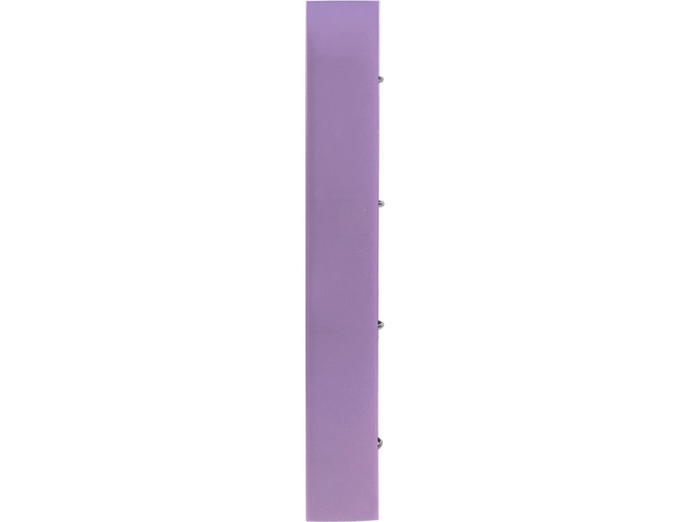 CLASSEUR LIDERPAPEL 4 ANNEAUX EN D 25MM A4 POLYPROPYLENE    FEUILLETS MOBILES 100F 5X5MM  COLORIS LAVANDE