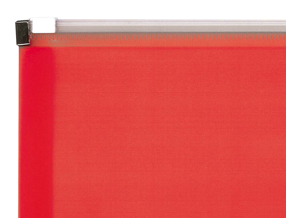 POCHETTE ENVELOPPE LIDERPAPEL POLYPROPYLENE 180 MICRONS A6  105X148MM FERMETURE ECLAIR    ROUGE TRANSLUCIDE