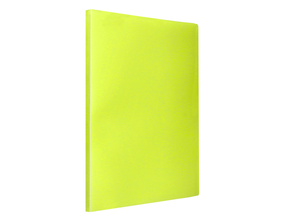 PROTEGE-DOCUMENTS LIDERPAPEL POLYPROPYLENE COUVERTURE      FLEXIBLE 60 POCHETTES FIXES   A4 220X297MM JAUNE FLUO