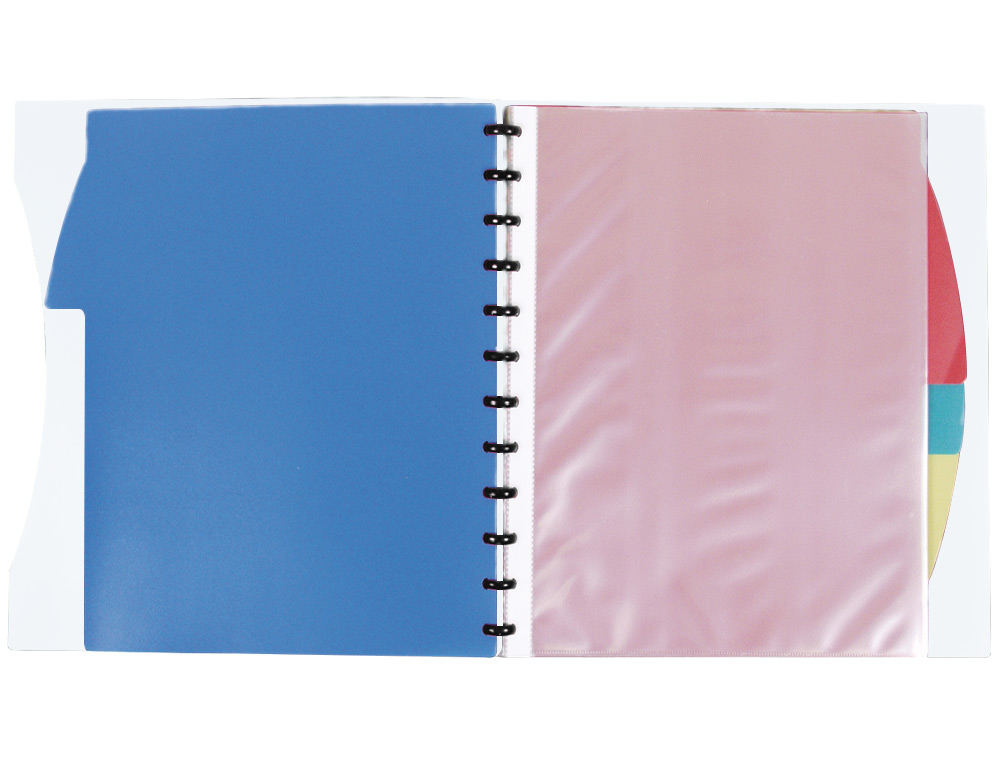 PROTEGE-DOCUMENTS LIDERPAPEL PERSONNALISABLE KANGOUROU 40  POCHETTES AMOVIBLES 5         INTERCALAIRES A4 TRANSPARENT