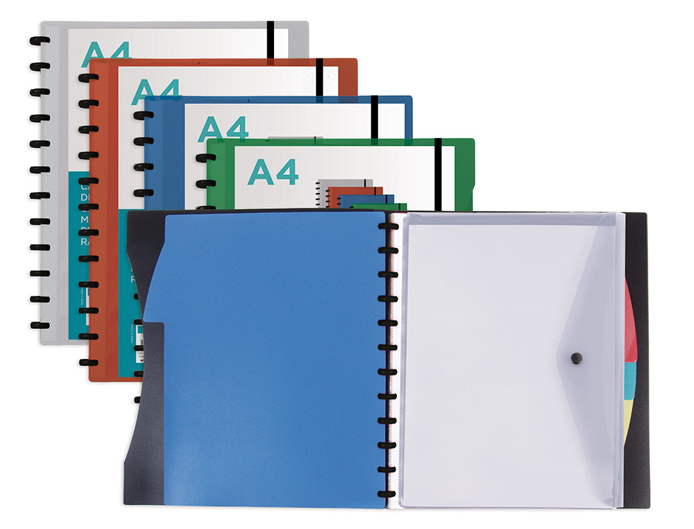 PROTEGE-DOCUMENTS LIDERPAPEL PERSONNALISABLE KANGOUROU 40  POCHETTES AMOVIBLES 5         INTERCALAIRES A4 VERT