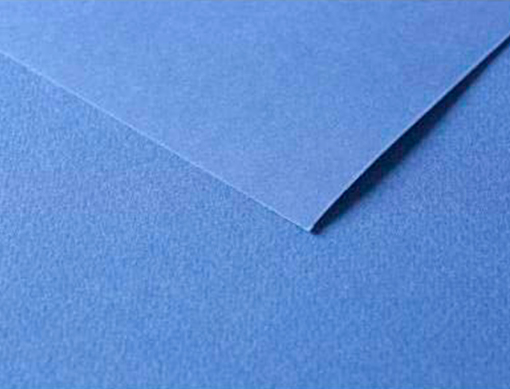 PAPIER DESSIN CLAIREFONTAINE A GRAIN 160G 1 SURFACE GRAINEE 1 LISSE 50X65CM PAQUET 25F COLORIS BLEU MARINE