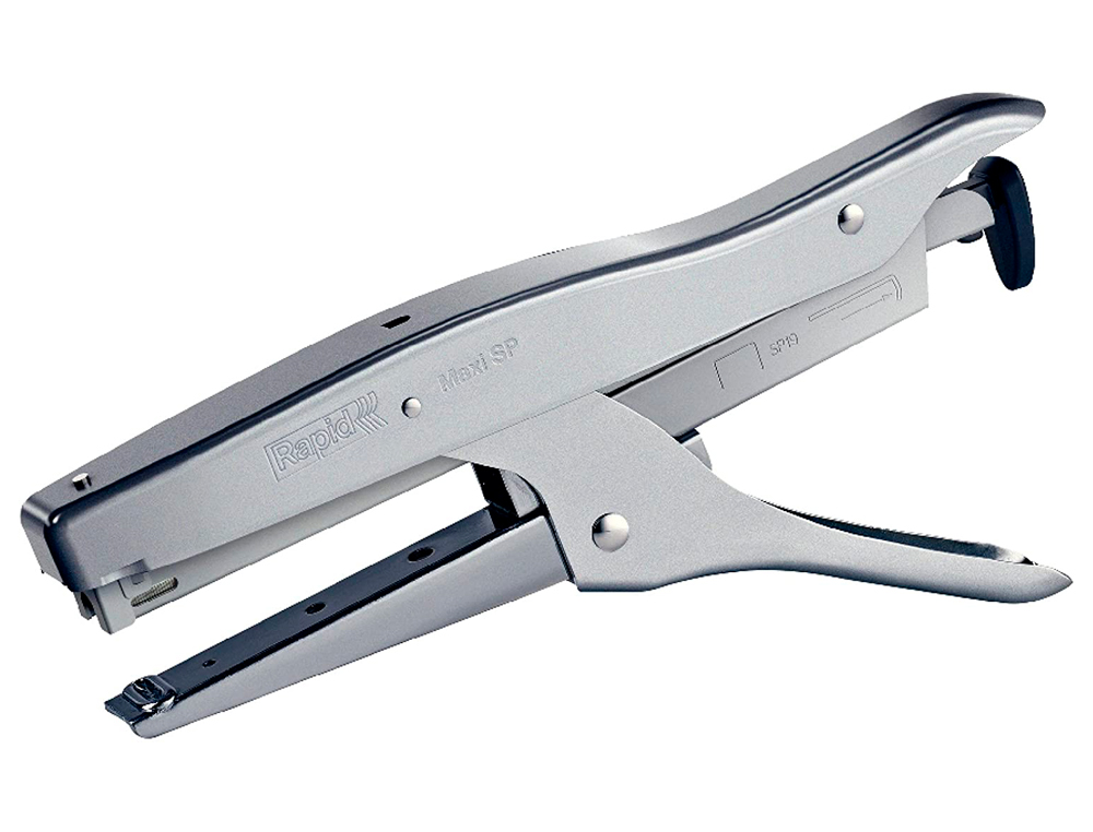 PINCE À AGRAFER RAPID MAXI MÉTAL CHROMÉ 55X23X200MM 20F AGRAFES SP19 1/4 COLORIS CHROMÉ