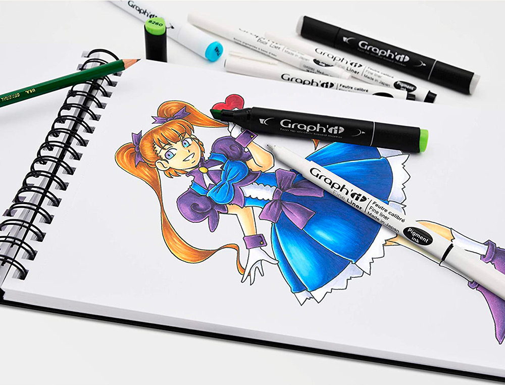 TRACE-MANGA GO MANGA 2 POCHOIRS SILHOUETTE A TRACER TENUE VESTIMENTAIRE ET ACCESSOIRES MODELE FILLE