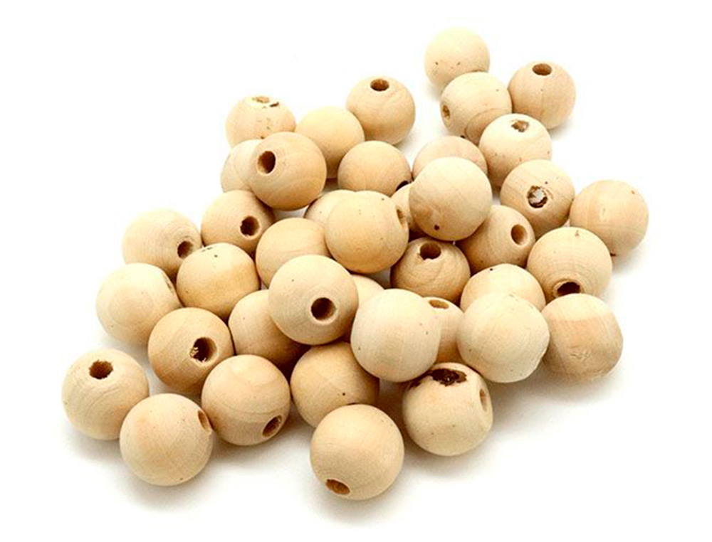 PERLES EN BOIS GRAINE CREATIVE DIAMETRE 20MM SACHET 18 PIECES