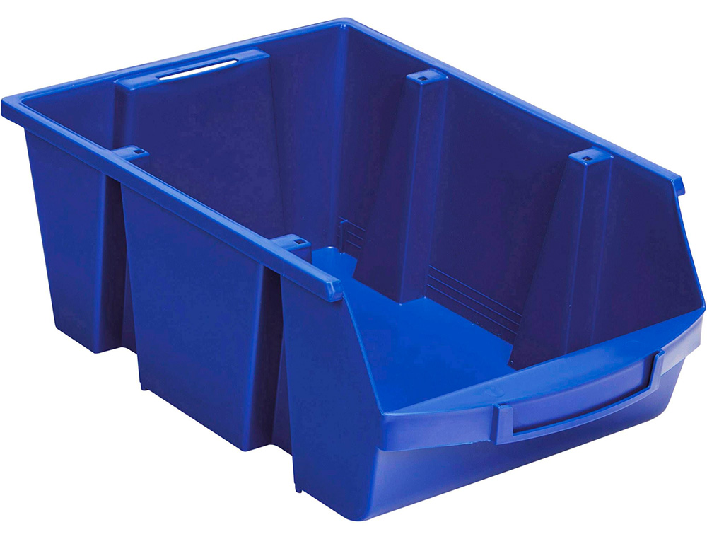 BAC A BEC VISO POLYPROPYLENE EMPILABLE RESISTANT GRANDE OUVERTURE PORTE-ETIQUETTE 15,7X10,1X7CM BLEU