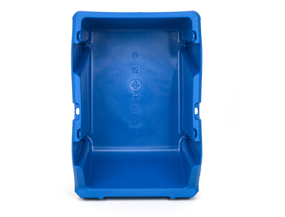 BAC A BEC VISO POLYPROPYLENE EMPILABLE RESISTANT GRANDE OUVERTURE PORTE-ETIQUETTE 15,7X10,1X7CM BLEU