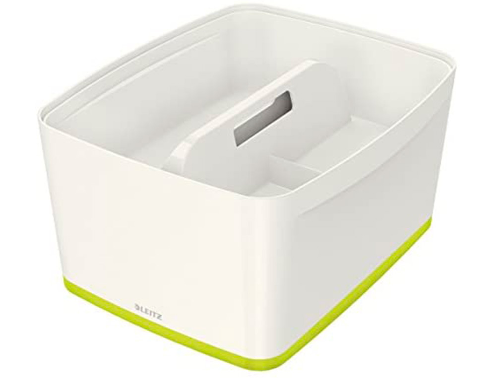 BAC RANGEMENT LEITZ MYBOX FORMAT A4 18L 318X198X385MM BLANC VERT