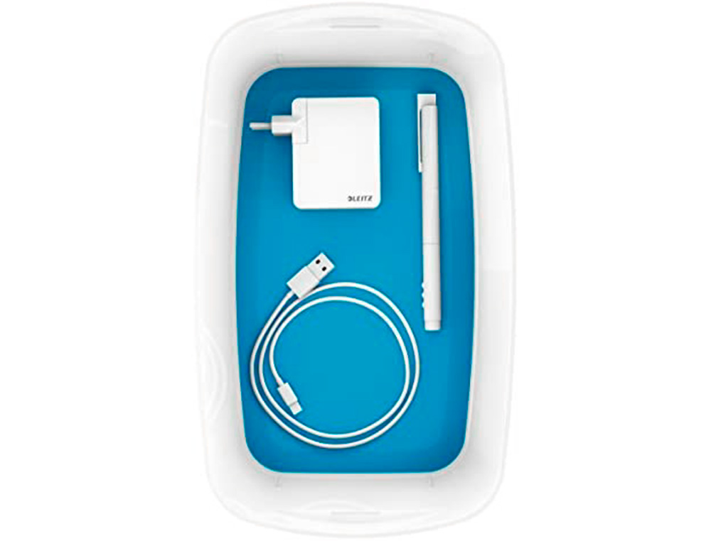 BAC RANGEMENT LEITZ MYBOX FORMAT A5 5L 318X128X3191MM   BLANC BLEU