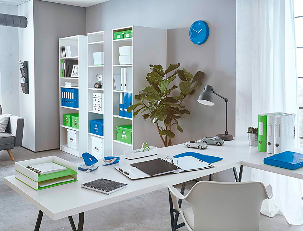 BAC RANGEMENT LEITZ MYBOX FORMAT A5 5L 318X128X3191MM   BLANC BLEU