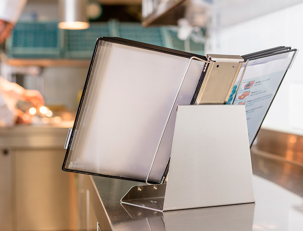 POCHE A PIVOT TARIFOLD STERIFOLD EN PVC FORMAT A4    COLORIS BLANC 10 UNITES