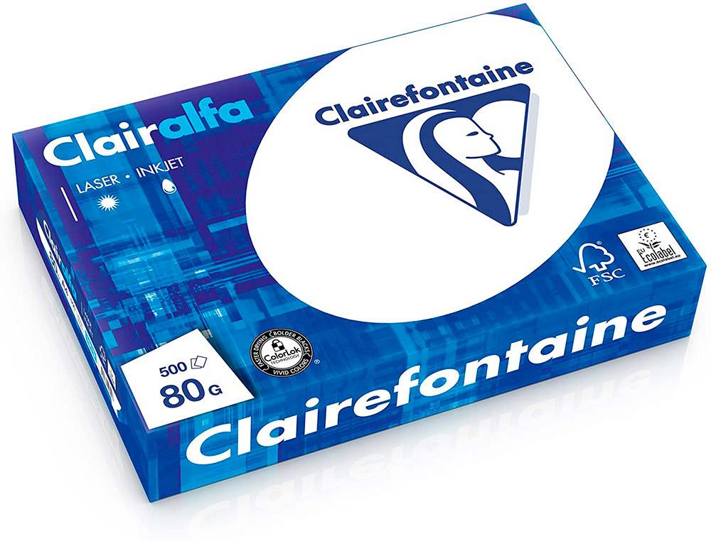 PAPIER CLAIREFONTAINE CLAIRALFA MULTIFONCTION LASER COULEUR HAUTE QUALITE EXTRA BLANC A4 120G/M2 PAQUET 250