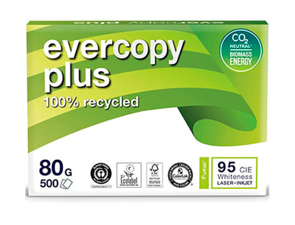 PAPIER CLAIREFONTAINE BLANC 100% RECYCLE MULTIFONCTION EVERCOPY A3 80G/M2 BLANCHEUR 95 CIE