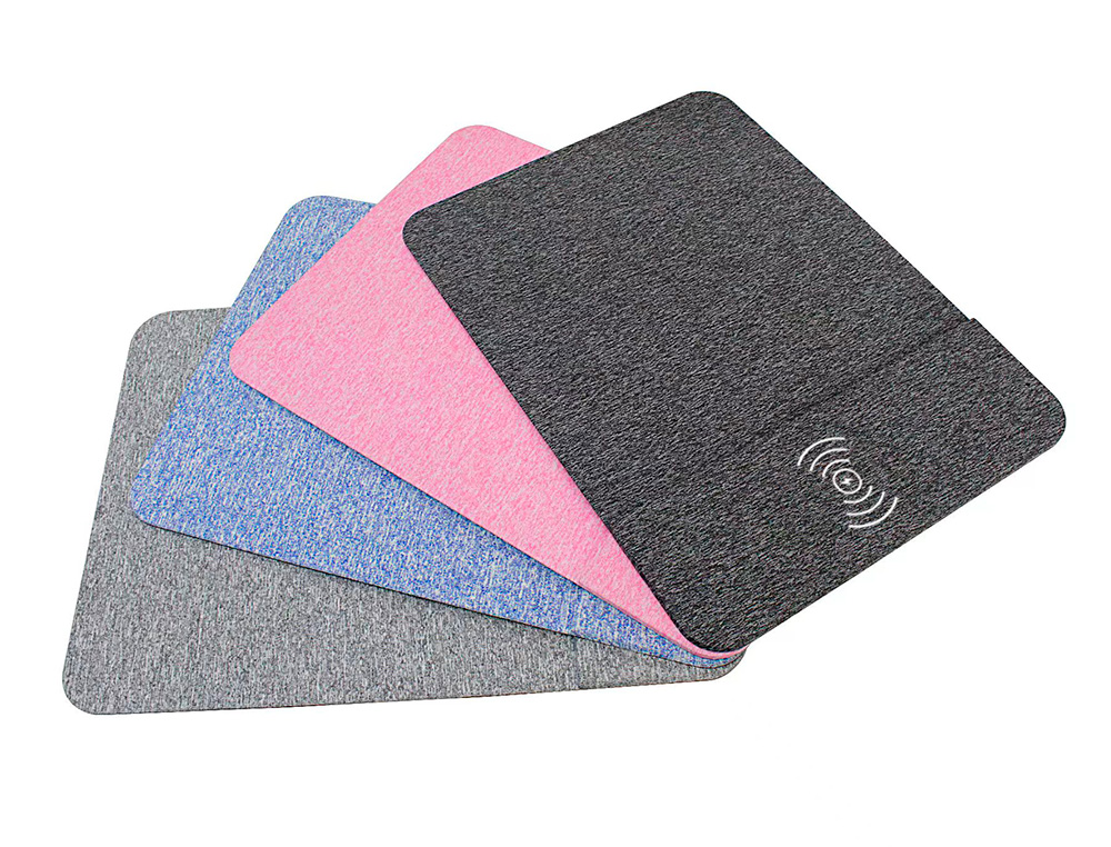 TAPIS SOURIS Q-CONNECT AVEC CHARGEUR TELEPHONE SANS FIL   300X220MM COLORIS GRIS