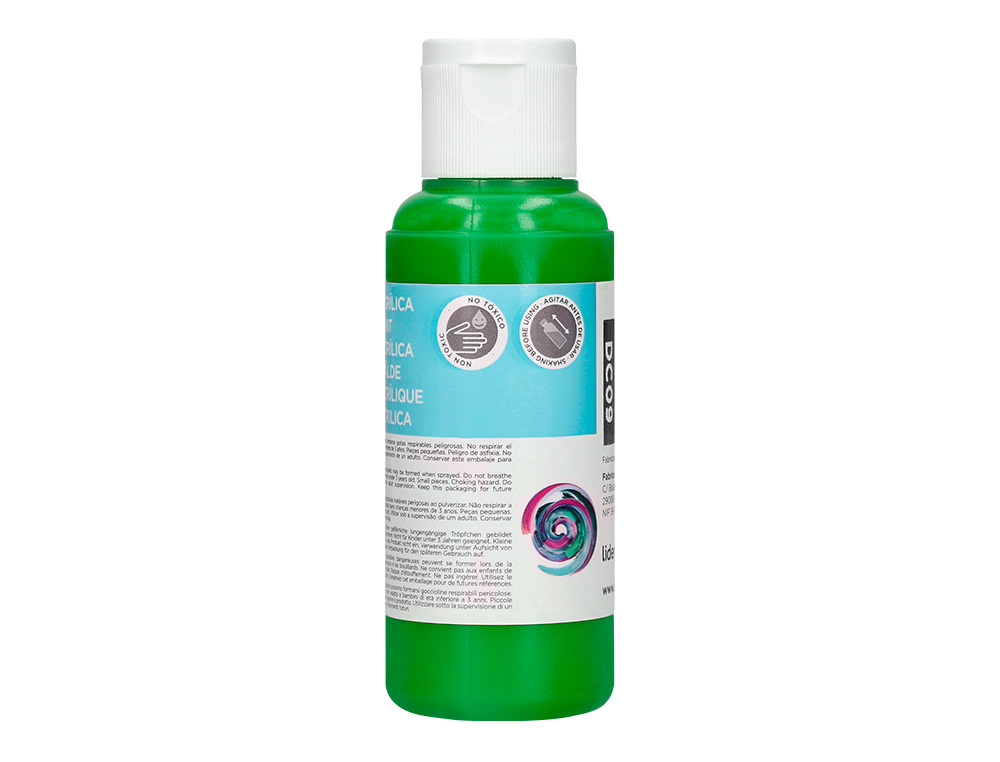 PEINTURE ACRYLIQUE LIDERPAPEL COLORIS VERT BOUTEILLE 80ML
