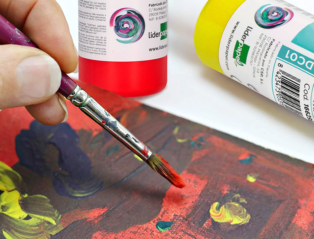 PEINTURE ACRYLIQUE LIDERPAPEL COLORIS VERT BOUTEILLE 80ML