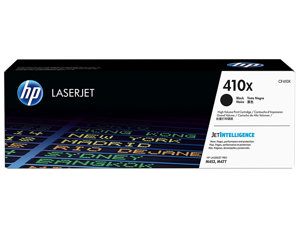 TONER LASER HP 410X CF410X POUR LASERJET PRO M377/M452/MFP M477 COULEUR NOIR 6500P
