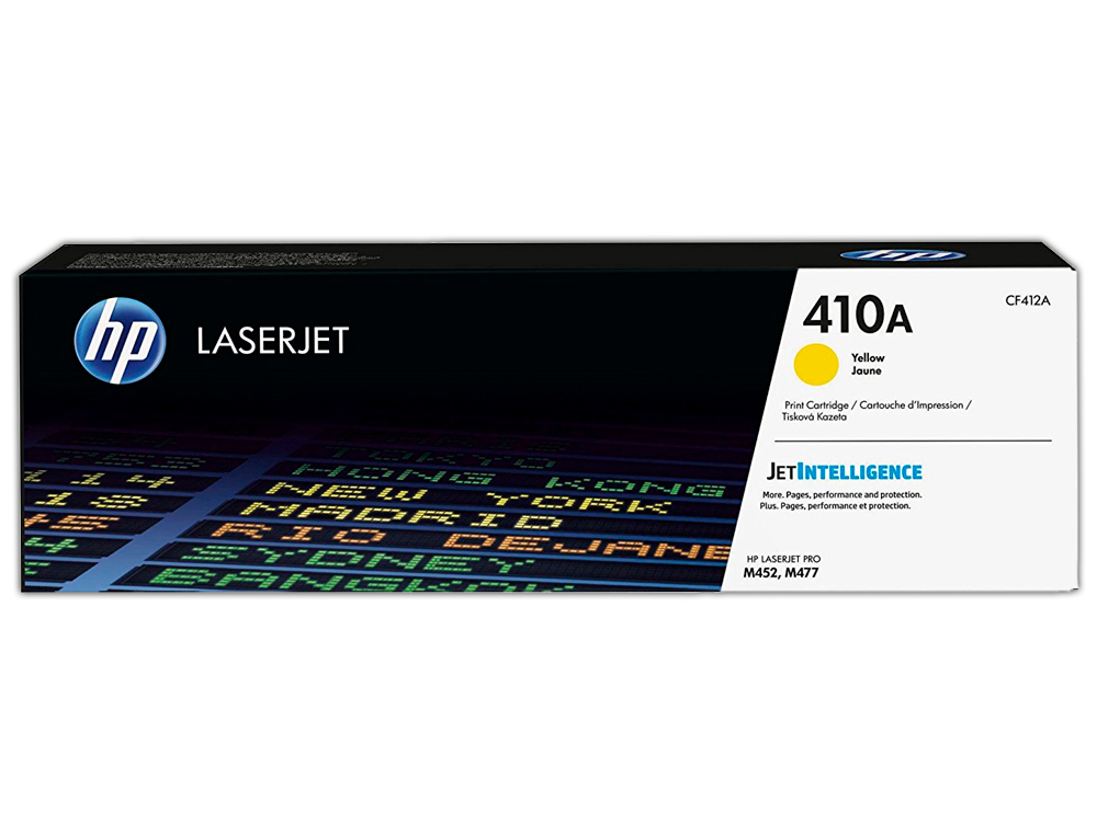 TONER LASER HP N.410A LASERJET PRO M377/M452/MFP M477 COULEUR JAUNE 2300P