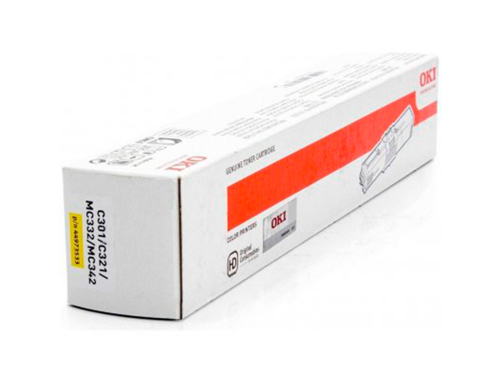 CARTOUCHE OKI MC332/C300SERIES COULEUR JAUNE 1500 PAG