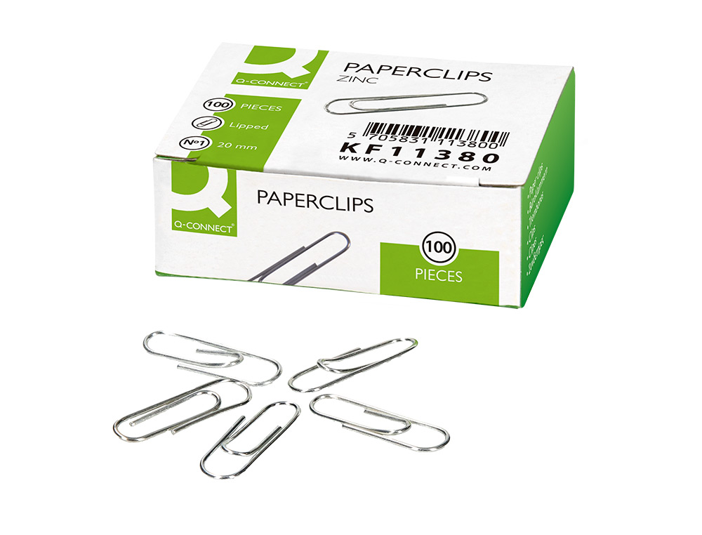 TROMBONE LIDERPAPEL ZINC N 1 BOUT ROND 20MM BOITE 100      UNITES