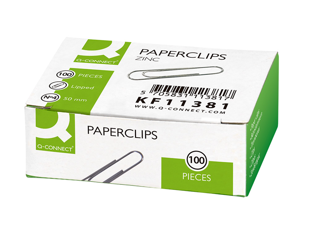 TROMBONE LIDERPAPEL ZINC N 4 BOUT ROND 50MM BOITE 100      UNITES