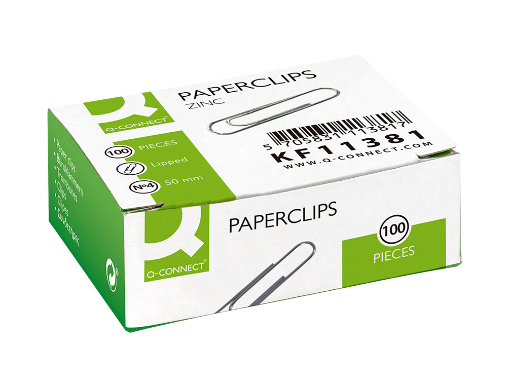 TROMBONE LIDERPAPEL ZINC N 4 BOUT ROND 50MM BOITE 100      UNITES