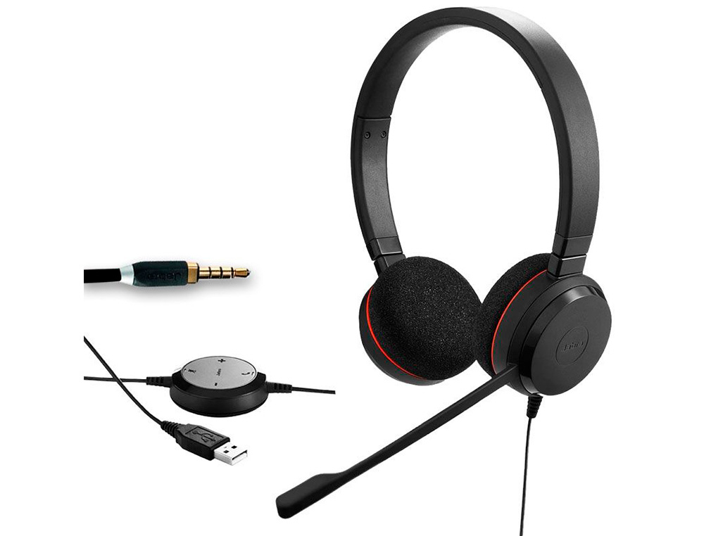 CASQUE FILAIRE JABRA EVOLVE 30 DUO MS USB-A MICRO CASQUE  ISOLATION ACOUSTIQUE
