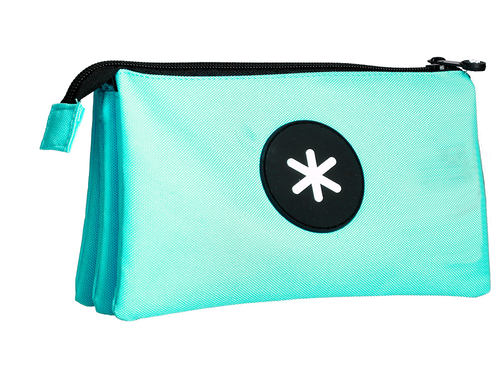 TROUSSE SCOLAIRE ANTARTIK PLATE 3 COMPARTIMENTS         220X30X120MM COLORIS VERT     MENTHE