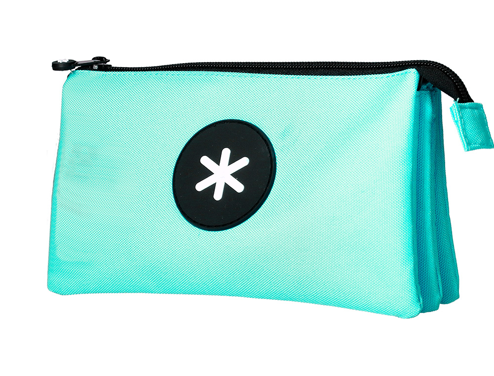 TROUSSE SCOLAIRE ANTARTIK PLATE 3 COMPARTIMENTS         220X30X120MM COLORIS VERT     MENTHE