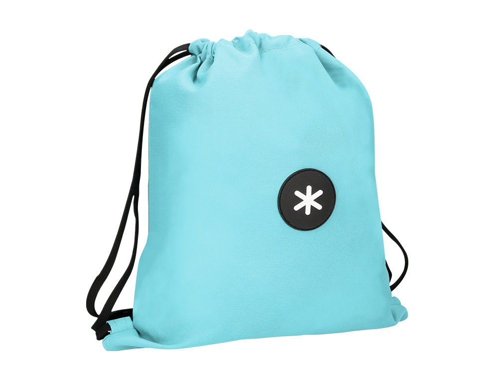 SAC DOS ANTARTIK EN TOILE FERMETURE CORDON POCHE INTERIEUR 350X400 MM COLORIS BLEU GIVRE