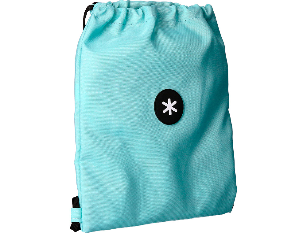 SAC DOS ANTARTIK EN TOILE FERMETURE CORDON POCHE INTERIEUR 350X400 MM COLORIS BLEU GIVRE