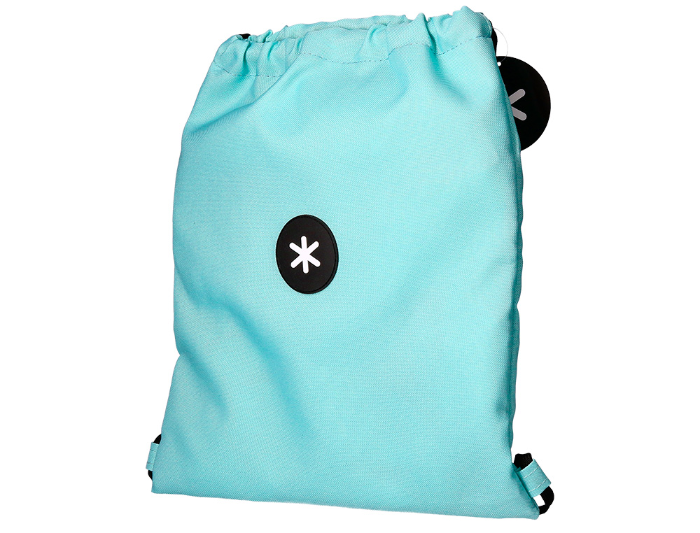SAC DOS ANTARTIK EN TOILE FERMETURE CORDON POCHE INTERIEUR 350X400 MM COLORIS BLEU GIVRE