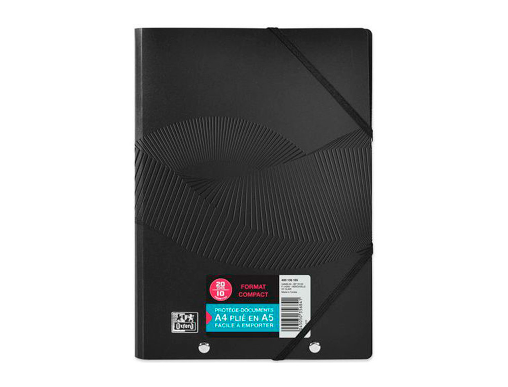 PROTEGE DOCUMENTS OXFORD OSMOSE A4 PLIE POLYPROPYLENE NOIR 10 POCHETTES 20 VUES