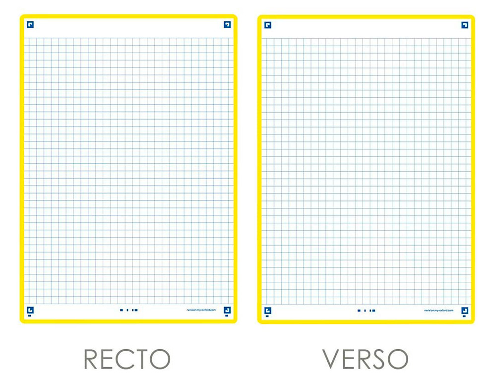 FICHES OXFORD BRISTOL REVISION 2.0 OXFORD A5        PERFOREE 32 FICHES/FILM Q5X5  CADRE JAUNE