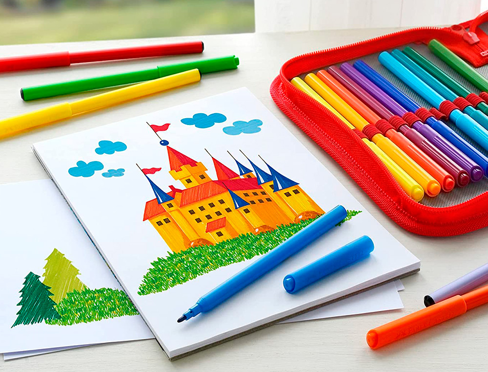 FEUTRE SCOLAIRE FABER CASTELL CHATEAU POCHETTE DE 24