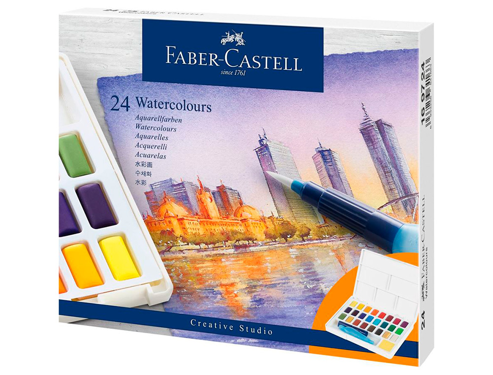 PEINTURE AQUARELLE FABER CASTELL BOITE DE 24