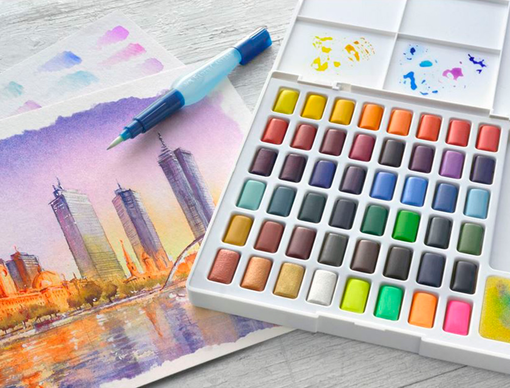 PEINTURE AQUARELLE FABER CASTELL BOITE DE 24