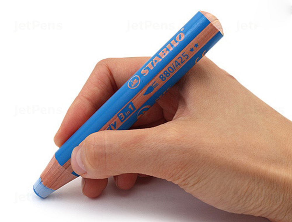 CRAYON MULTI TALENTS STABILO WOODY 3 IN 1 BLEU COBALT