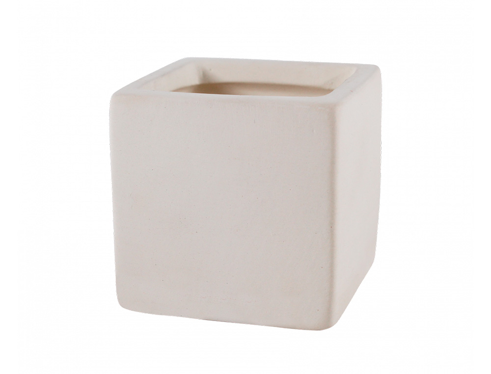 POT EN CERAMIQUE SODERTEX CARR 7 X 7 X 7 CM - 6 PCS     1 COLORIS