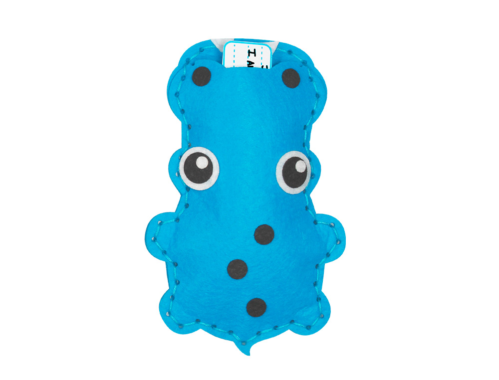 MANGE SOUCIS   COUDRE EN FEUTRINE CROC'ANIMALS + 30     TIQUETTES   SOUCIS - 17,8 X  12 CM - 3 PCS - 3 COLORIS