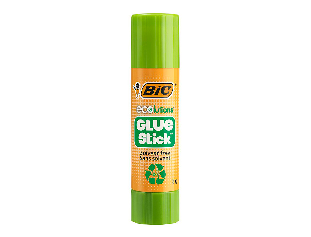 COLLE BIC ECOLUTIONS GLUE STICK - LAVABLE - COLLE LE PAPIER ET LE CARTON -TUBE DE 8 GR BOITE DE 30