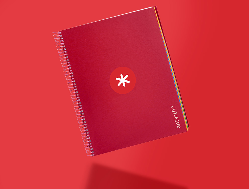 CAHIER SPIRALE ANTARTIK A4 240P 100G REMBORDE 5X5MM      MICROPERFORE 5 BANDES 4 TROUS COLORIS FRAMBOISE