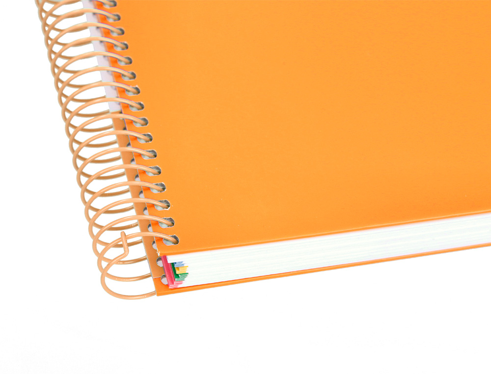 CAHIER SPIRALE ANTARTIK A5 14,8X21CM 240P 90G/M2 5X5MM 6 TROUS COIL-LOCK COLORIS JAUNE