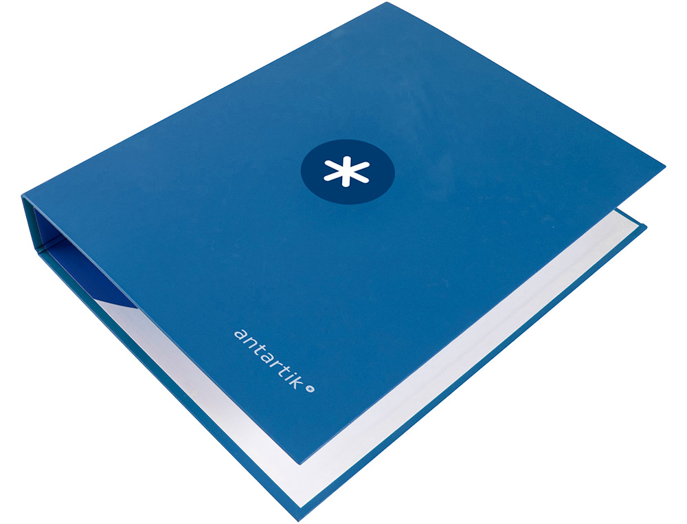 CLASSEUR ANTARTIK 4 ANNEAUX RONDS 25MM A4 CARTON REMBORDE COLORIS BLEU MARINE