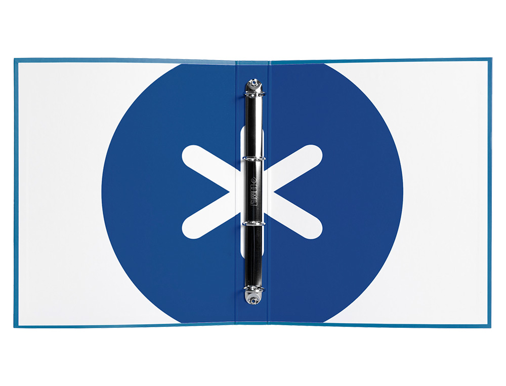 CLASSEUR ANTARTIK 4 ANNEAUX RONDS 25MM A4 CARTON REMBORDE COLORIS BLEU MARINE